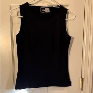 Simple North Face Women's Sleek Black Tank Top, size L